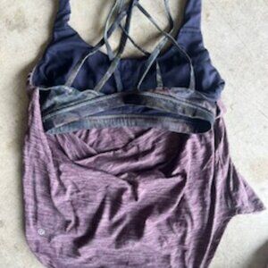 lululemon athletic tank with built in bra purple size xs